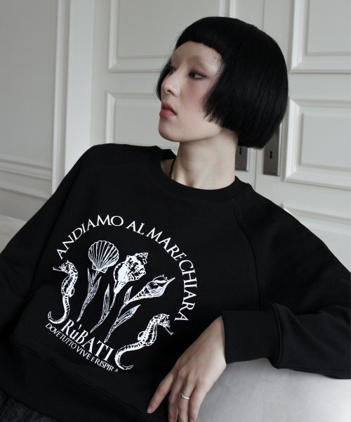 RUBATI(ルバティ)の「Shell Flower Sweatshirt (BLACK)(スウェット・レディース・その他・size2/size1)」の2枚目の写真