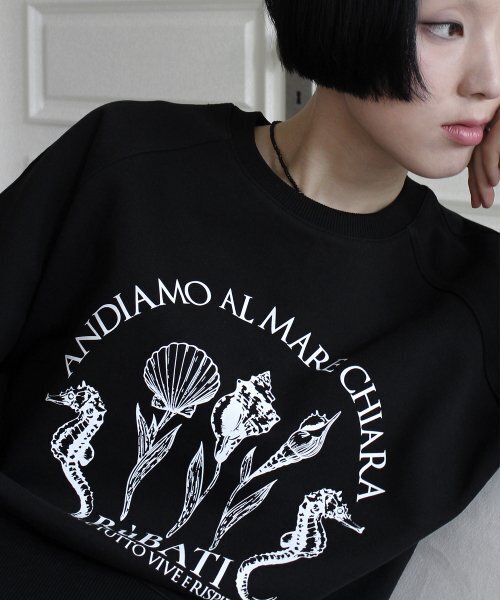 RUBATI(ルバティ)の「Shell Flower Sweatshirt (BLACK)(スウェット・レディース・その他・size2/size1)」の3枚目の写真