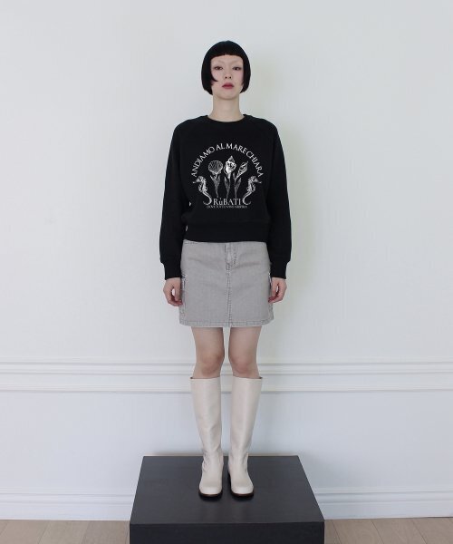 RUBATI(ルバティ)の「Shell Flower Sweatshirt (BLACK)(スウェット・レディース・その他・size2/size1)」の6枚目の写真