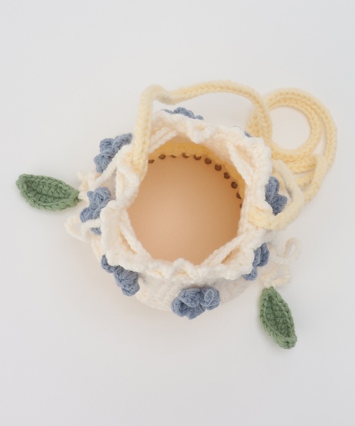 petit main（プティマイン）の「ニットケーキポシェット（ショルダーバッグ・キッズ・クリーム/レッド・F）」の7枚目の写真