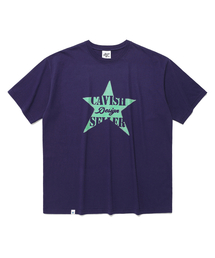 Cavish（カビシ）の「STAR STENCIL SS TEE PURPLE(CV2EMUT501A)（Tシャツ/カットソー）」