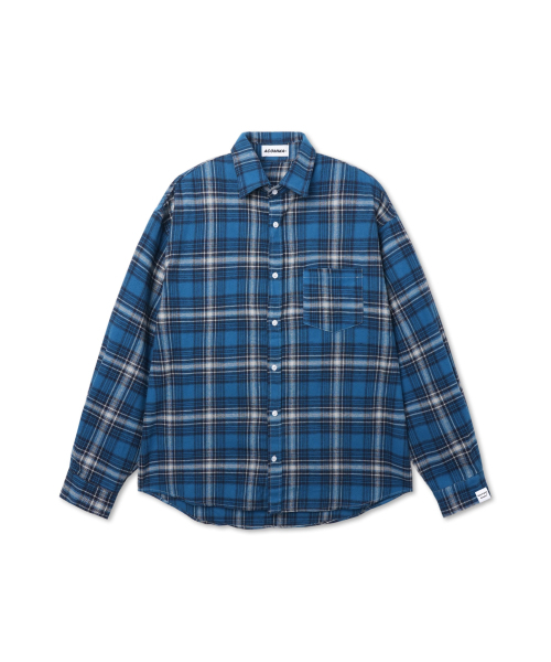 APOSTROPHE COMMA(アポストロフィコンマ)の「リバーシブルラベルポケットチェックシャツ_ネイビー(シャツ/ブラウス・メンズ・その他・SMALL/MEDIUM/LARGE)」の2枚目の写真