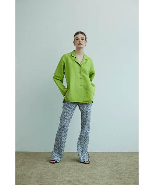 KOOKEESEE(クキシ)の「セミブーツカットラミプリントスリットパンツ_薄紫(その他パンツ・レディース・その他・SMALL/MEDIUM)」の8枚目の写真