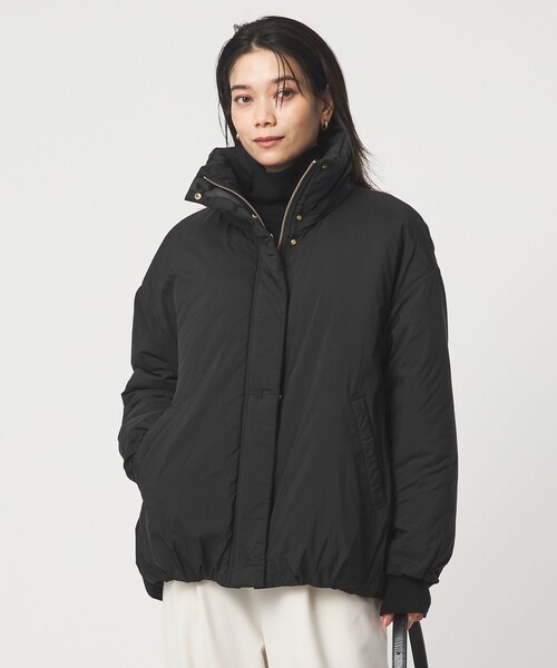 green label relaxing(グリーンレーベルリラクシング)の「エアーパフィ スタンドカラー ブルゾン(ブルゾン・レディース・ブラック/モカ/オフホワイト・FREE)」の1枚目の写真