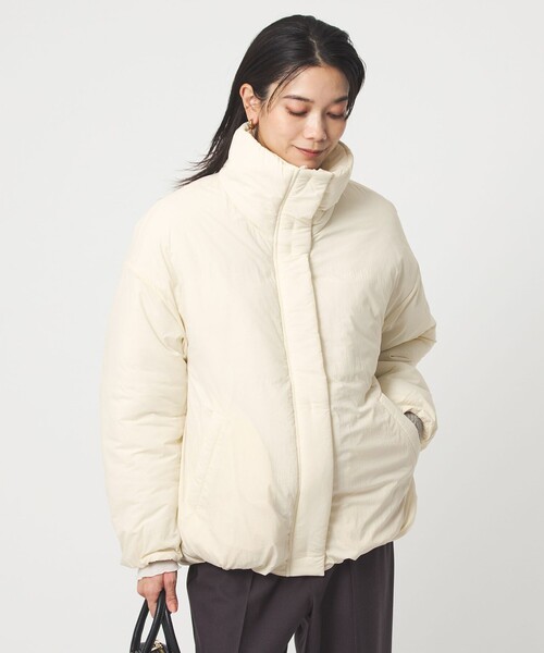 green label relaxing(グリーンレーベルリラクシング)の「エアーパフィ スタンドカラー ブルゾン(ブルゾン・レディース・ブラック/モカ/オフホワイト・FREE)」の21枚目の写真