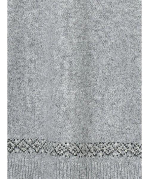 Lugnoncure（ルノンキュール）の「配色求心柄ニット（ニット/セーター・レディース・チャコールグレー/グレー/ネイビー/ベージュ・F）」の7枚目の写真