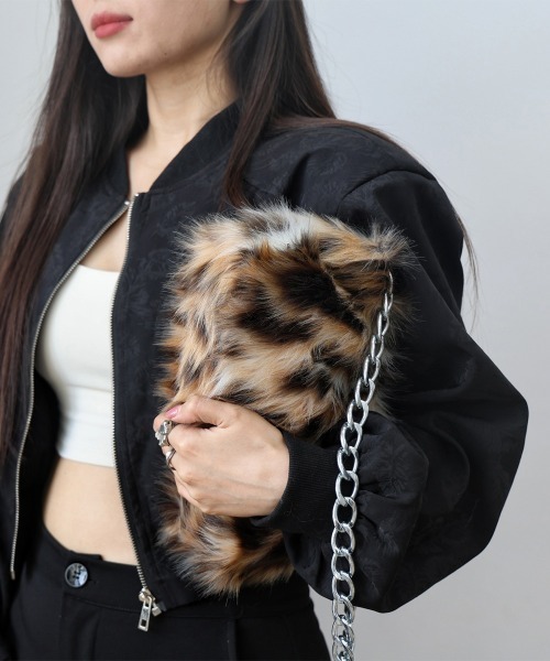Miniministore(ミニミニストア)の「ファーチェーンバッグミニトートバッグ秋冬(ショルダーバッグ・レディース・アイボリー/オレンジ/ベージュ/ブラウン・FREE)」の14枚目の写真