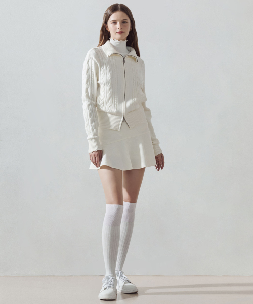 LORDLOAR(ロードロアル)の「ウールライク斜め切りプレイスカートIVORY(スカート・レディース・その他・SMALL/MEDIUM/LARGE/X-SMALL)」の7枚目の写真