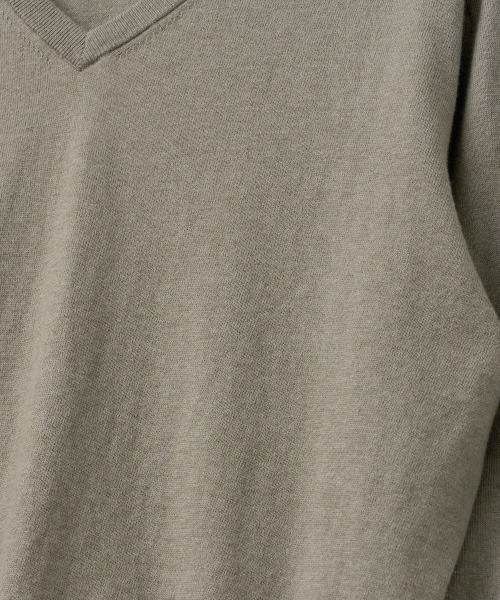 ANOTHER OFFICE WOMEN(アナザー オフィス ウーマン)の「w. Peachskin V-neck Pullover (Warm gray)(ニット/セーター・レディース・その他・FREE)」の4枚目の写真