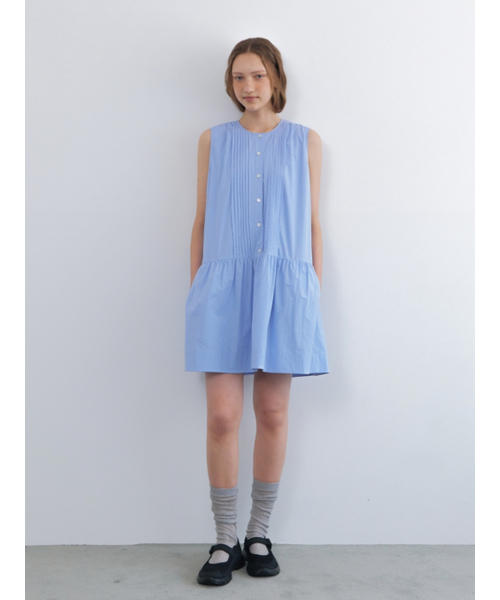 UNNOUT(アナウト)の「PINTUCK SHIRT DRESS BLUE(ワンピース・レディース・その他・FREE)」の1枚目の写真