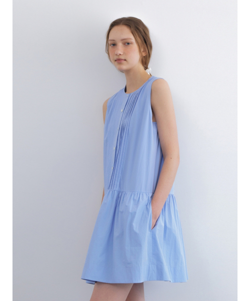 UNNOUT(アナウト)の「PINTUCK SHIRT DRESS BLUE(ワンピース・レディース・その他・FREE)」の2枚目の写真