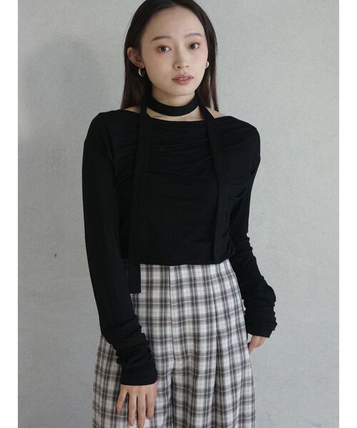 LAGUNAMOON（ラグナムーン）の「シンプルウエストデザインワイドパンツ 【夏服】 【セットアップ対応】（その他パンツ・レディース・ブラック/その他・MEDIUM/SMALL）」の7枚目の写真