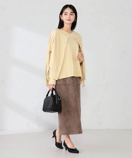 a.v.v(アーヴェヴェ)の「【2WAY】クルーネッククロップドカーディガン(カーディガン/ボレロ・レディース・クリーム/ブルー/オレンジ/ライラック・36/38/40)」の9枚目の写真