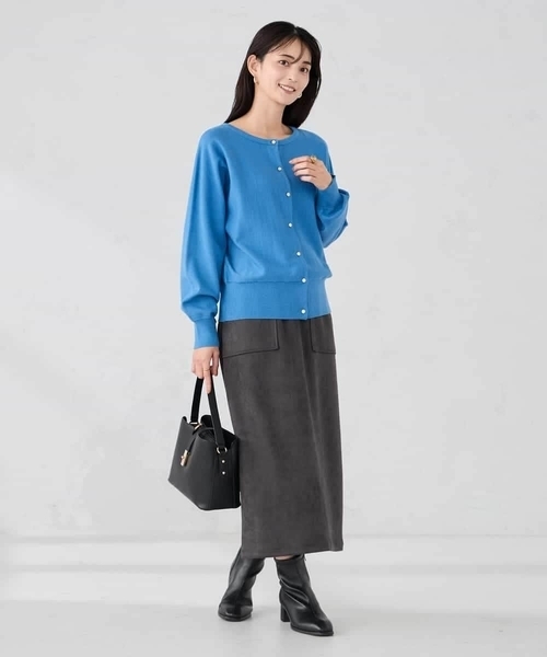 a.v.v(アーヴェヴェ)の「【2WAY】クルーネッククロップドカーディガン(カーディガン/ボレロ・レディース・クリーム/ブルー/オレンジ/ライラック・36/38/40)」の13枚目の写真