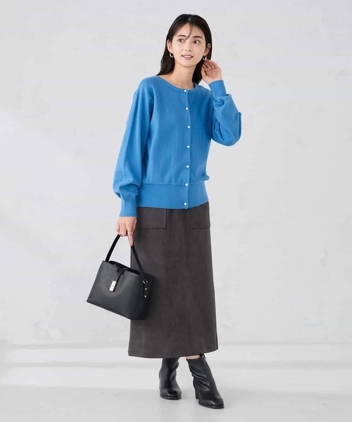 a.v.v(アーヴェヴェ)の「【2WAY】クルーネッククロップドカーディガン(カーディガン/ボレロ・レディース・クリーム/ブルー/オレンジ/ライラック・36/38/40)」の14枚目の写真