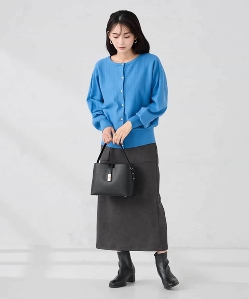 a.v.v(アーヴェヴェ)の「【2WAY】クルーネッククロップドカーディガン(カーディガン/ボレロ・レディース・クリーム/ブルー/オレンジ/ライラック・36/38/40)」の15枚目の写真