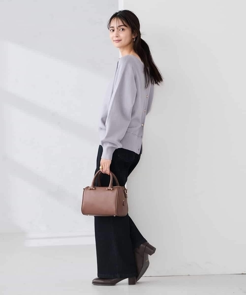 a.v.v(アーヴェヴェ)の「【2WAY】クルーネッククロップドカーディガン(カーディガン/ボレロ・レディース・クリーム/ブルー/オレンジ/ライラック・36/38/40)」の8枚目の写真