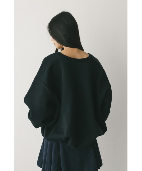 STYLEMIXER(スタイルミキサー)の「Vネックフォルムダンボールトップ(スウェット・レディース・パープル/アイボリー/ブラック/グレー・FREE)」の20枚目の写真