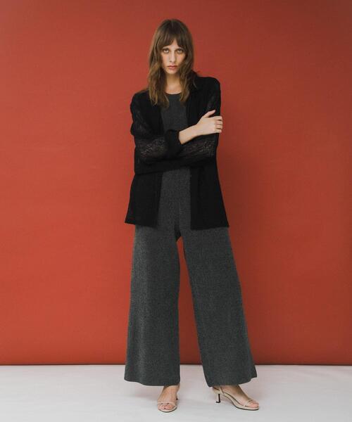 LAATO(ラート)の「jacquard all in one(サロペット/オーバーオール・レディース・ダークグレー/ライトブラウン・FREE/TALL)」の2枚目の写真