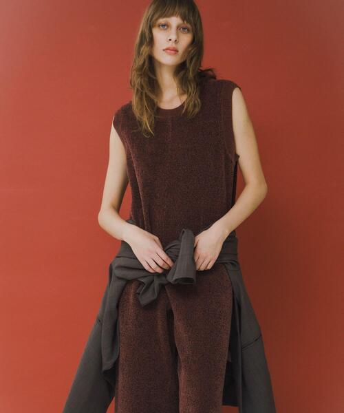 LAATO(ラート)の「jacquard all in one(サロペット/オーバーオール・レディース・ダークグレー/ライトブラウン・FREE/TALL)」の7枚目の写真