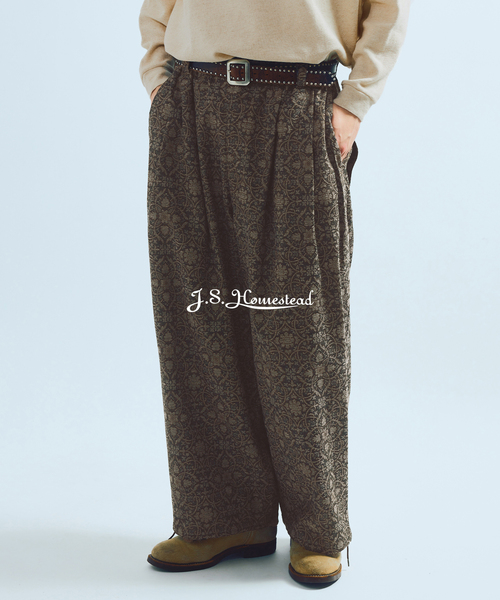 JOURNAL STANDARD J.S HOMESTEAD(ジャーナルスタンダードホームステッド)の「J.S.Homestead / アラベスク エア クルー パンツ(スラックス・メンズ・ブラック系その他/ライトグリーン/ベージュ・MEDIUM/LARGE)」の18枚目の写真