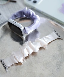 tiny tiny（ティニーティニー）の「アップルウォッチサテン風シュシュベルト[tiny tiny(ティニーティニー)]（スマホグッズ）」