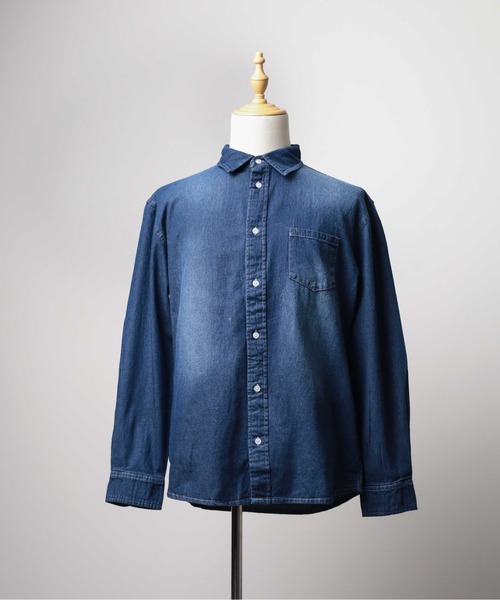 ARCHIVER(アーカイバ)の「【RES】ライトデニムシャツ(シャツ/ブラウス・レディース・ネイビー/ブルー・X-LARGE/LARGE/MEDIUM)」の4枚目の写真