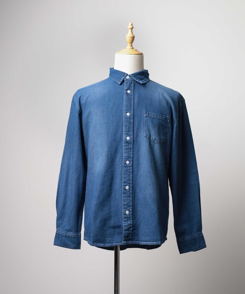 ARCHIVER(アーカイバ)の「【RES】ライトデニムシャツ(シャツ/ブラウス・レディース・ネイビー/ブルー・X-LARGE/LARGE/MEDIUM)」の8枚目の写真