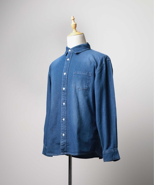ARCHIVER(アーカイバ)の「【RES】ライトデニムシャツ(シャツ/ブラウス・レディース・ネイビー/ブルー・X-LARGE/LARGE/MEDIUM)」の9枚目の写真