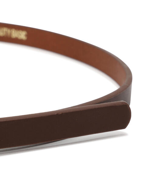 NATURAL BEAUTY BASIC（ナチュラルビューティーベーシック）の「ミニマルホールドベルト（ベルト・レディース・ブラック/ブラウン・FREE）」の4枚目の写真