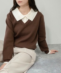 on:nue（オンニュ）の「【on:nue】ポロカラードッキングニット /2026 SS COLLECTION（ニット/セーター）」