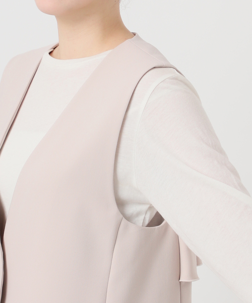 B.C STOCK(ベーセーストック)の「手洗い可 / T/R ダブルクロス ベスト(ベスト・レディース・ベージュ系その他/ブラック・FREE)」の22枚目の写真