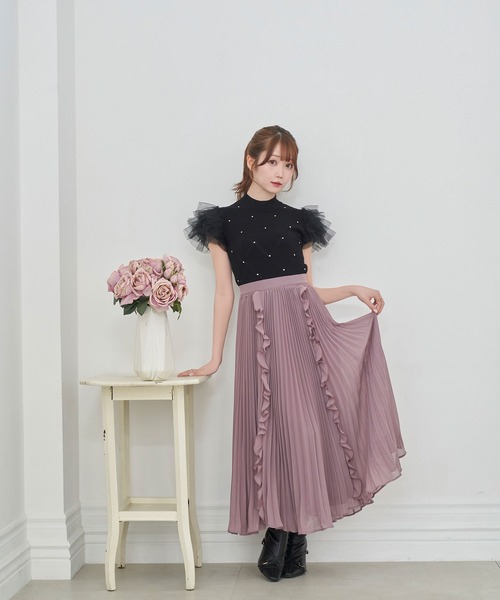 Rose Muse スカート セール】chiffon pleated skirt（スカート）｜Rose Muse（ロゼミューズ
