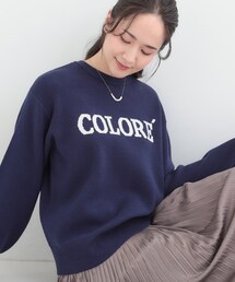 SHOO・LA・RUE | 【S-LL/洗濯機可】もちもちタッチが心地よい スウェットライクロゴニット(ニット/セーター)