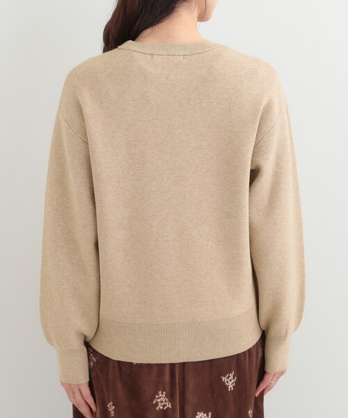 SHOO・LA・RUE（シューラルー）の「【洗濯機可/S-LL】もちもちタッチ スウェットライクロゴニット（ニット/セーター・レディース・グレー/ネイビー/ライトベージュ・03/02/01/04）」の18枚目の写真