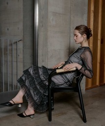 Lace layered scallop dress（ドレス）｜LE'RURE（リルアー）の