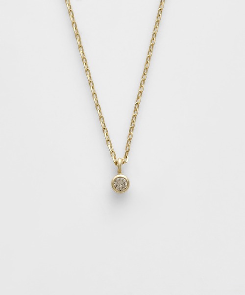 K10ダイヤモンドネックレス（0.03ct）（ネックレス）｜agete（アガット 
