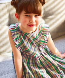 CHOPIN（ショパン）の「【 綿100% 】マドラスチェックフリルワンピース(キッズサイズ 110~130cm)（ワンピース）」