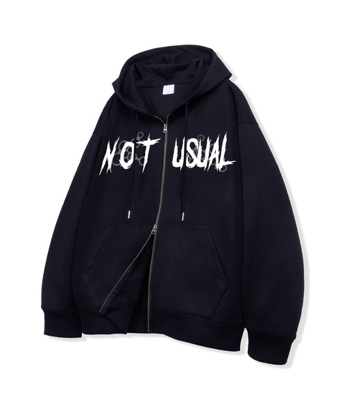 NOTUSUAL(ノットユージュアル)の「サークルバッグ 2way フードジップアップ 2カラー(パーカー・レディース・ライトグレー/ブラック/ネイビー/ホワイト・SMALL/MEDIUM/LARGE/X-LARGE)」の4枚目の写真