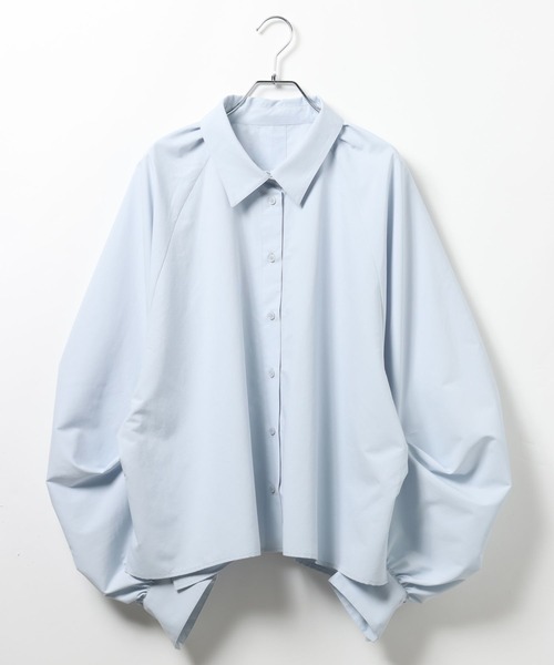 HEREIAM（ヘレイアム）の「【HEREIAM】ギャザーギャザーブラウス（シャツ/ブラウス・レディース・ライトブルー/ブラック/オフホワイト・FREE）」の3枚目の写真