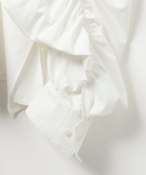 HEREIAM（ヘレイアム）の「【HEREIAM】ギャザーギャザーブラウス（シャツ/ブラウス・レディース・ライトブルー/ブラック/オフホワイト・FREE）」の10枚目の写真