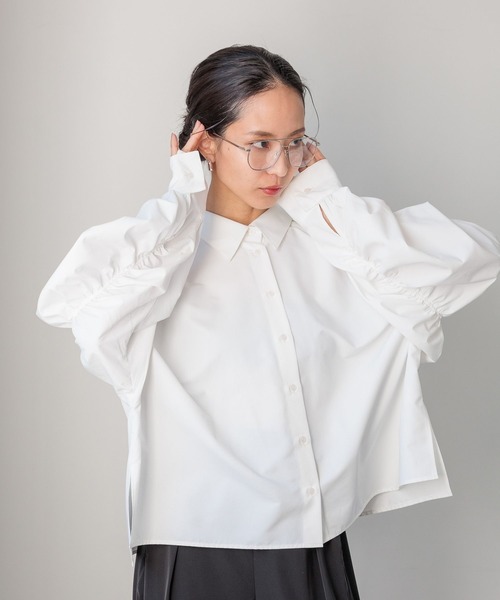 HEREIAM(ヘレイアム)の「【HEREIAM】ギャザーギャザーブラウス(シャツ/ブラウス・レディース・ライトブルー/ブラック/オフホワイト・FREE)」の17枚目の写真