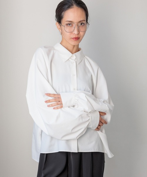 HEREIAM(ヘレイアム)の「【HEREIAM】ギャザーギャザーブラウス(シャツ/ブラウス・レディース・ライトブルー/ブラック/オフホワイト・FREE)」の18枚目の写真