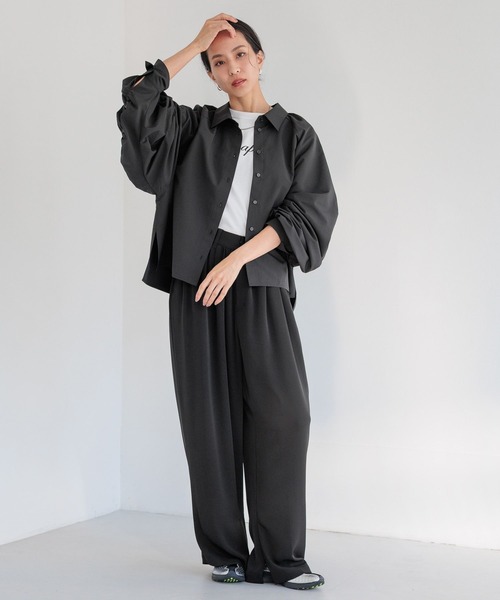 HEREIAM(ヘレイアム)の「【HEREIAM】ギャザーギャザーブラウス(シャツ/ブラウス・レディース・ライトブルー/ブラック/オフホワイト・FREE)」の22枚目の写真