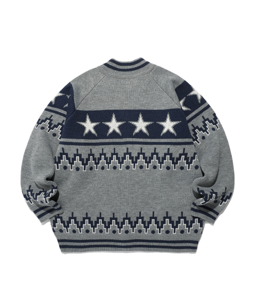 ISTKUNST（イストクンスト）の「STAR COWICHAN KNIT CARDIGAN_GREY(IK2FFMK680A)（ニット/セーター・レディース・グレー・S/M/L）」の3枚目の写真