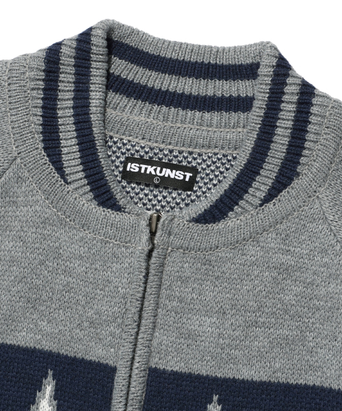 ISTKUNST（イストクンスト）の「STAR COWICHAN KNIT CARDIGAN_GREY(IK2FFMK680A)（ニット/セーター・レディース・グレー・S/M/L）」の4枚目の写真