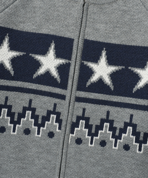 ISTKUNST（イストクンスト）の「STAR COWICHAN KNIT CARDIGAN_GREY(IK2FFMK680A)（ニット/セーター・レディース・グレー・S/M/L）」の5枚目の写真