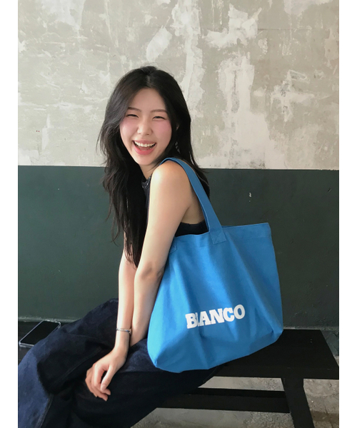 Bb' BENETTON(ビーフラットベネトン)の「カラータイポエコバッグ (ブルー)(エコバッグ/サブバッグ・レディース・その他・ONE SIZE)」の1枚目の写真