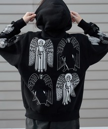 PLEASURES | PLEASURES/プレジャーズ ANGEL DEMON HOODIE ヘビーウェイト プルオーバーフーディー 2026年春夏(パーカー)