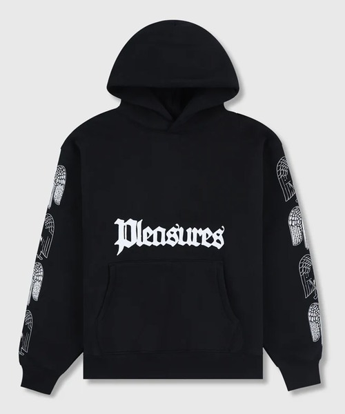 PLEASURES(プレジャー)の「PLEASURES/プレジャーズ ANGEL DEMON HOODIE ヘビーウェイト プルオーバーフーディー 2026年春夏(パーカー・メンズ・ブラック・M/L/XL)」の5枚目の写真